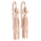 Gold Bullet Wire Hook Earrings 18k Rose Gold MADE IN ITALY