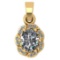 Certified 0.38 Ctw Diamond 14K Yellow Gold Simple Pendant (SI2/I1)