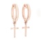 Holy Cross Special Hoop Earrings 18k Rose Gold MADE IN ITALY