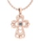 Certified 0.25 Ctw Diamond VS/SI1 Ladies Fashion Pendant 14k Rose Gold MADE IN USA (VS/SI1)