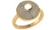 Certified 0.55 Ctw Diamond Engagement /Wedding 14K Yellow Gold Promises Ring