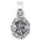 Certified 0.38 Ctw Diamond 14K White Gold Simple Pendant (SI2/I1)