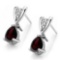 1 CTW GARNET .925 STERLING SILVER EARRINGS