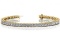 14K YELLOW GOLD 4 CTW G-H I1/I2 PRINCESS CUT BRACELET