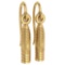 Gold Bullet Wire Hook Earrings 18k Yellow Gold MADE IN ITALY
