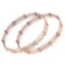 Certified 4.74 Ctw Diamond VS/SI1 Bangles 14K Rose Gold Made In USA