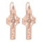 Holy Cross Special Wire Hook Earrings 18k Rose Gold MADE IN ITALY