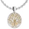 Gold Coin Style Charm Necklace 18K White And Yellow Gold MADE IN ITALY