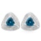 1 CTW LONDON BLUE TOPAZ .925 STERLING SILVER EARRINGS