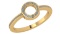 Certified 0.22 Ctw Diamond Engagement /Wedding 14K Yellow Gold Promises Ring
