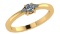 Certified 0.28 Ctw Diamond Engagement /Wedding 14K Yellow Gold Promise Ring