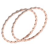 Certified 4.50 Ctw Diamond VS/SI1 Bangles 18K Rose Gold Made In USA