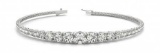 14K WHITE GOLD 5 CTW G-H I1/I2 DIAMOND BRACELET