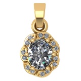 Certified 0.38 Ctw Diamond 14K Yellow Gold Simple Pendant (SI2/I1)