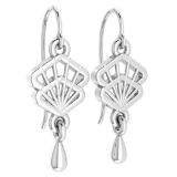 Gold Wire Hook Earrings 18k White Gold MADE IN ITALY