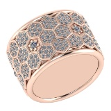 Certified 1.48 Ctw Diamond Wedding Style Halo Band 14K Rose Gold (VS/SI1)