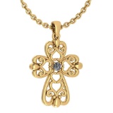 Certified 0.25 Ctw Diamond VS/SI1 Ladies Fashion Pendant 14k Yellow Gold MADE IN USA (VS/SI1)