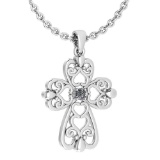 Certified 0.25 Ctw Diamond VS/SI1 Ladies Fashion Pendant 14k White Gold MADE IN USA (VS/SI1)