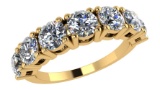 Certified 0.54 Ctw Diamond Engagement /Wedding 14K Yellow Gold Promises Ring