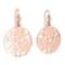 Gold Wire Hook Earrings 14K Rose Gold Made In Italy