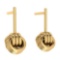 Gold Stud Earrings 18K Yellow Gold Made In Italy