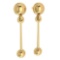 Gold Drop Earrings 18K Yellow Gold Made In Italy