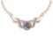 Certified 1.16 Ctw Diamond VS/I1 Necklace 14K Rose Gold