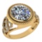 Certified 3.86 Ctw Diamond VS/I1 Ring For 14K Yellow Gold