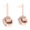 Gold Stud Earrings 18K Rose Gold Made In Italy