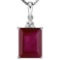 1.5 CTW RUBY 10K SOLID WHITE GOLD OCTWAGON SHAPE PENDANT WITH ANCENT DIAMONDS