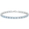 7.95 CT SKY BLUE TOPAZ 925 STERLING SILVER TENNIS BRACELET IN OVAL SHAPE