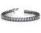 14K WHITE GOLD 1 CTW G-H I1/I2 HALF BEZEL DIAMOND TENNIS BRACELET