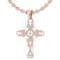 Gold Cross Pendant 18K Rose Gold Made In Italy