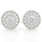 MARVELOUS 1 1/2 CTW (30 PCS) FLAWLESS CREATED DIAMOND .925 STERLING SILVER EARRINGS