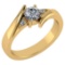 Certified 0.48 Ctw Diamond 14k Yellow Gold Ring (VS/SI1)