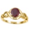 1.35 CT RUBY 10KT SOLID YELLOW GOLD RING