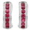 2.25 CT RUBY & DIAMOND .925 STERLING SILVER HOOP EARRINGS