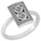 Certified 0.32 Ctw Diamond Wedding/Engagement Style 14K White Gold Halo Ring (SI2/I1)