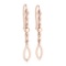 Gold Wire Hook Earrings 14K Rose Gold Made In Italy