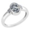 Certified 1.28 Ctw Diamond 14k White Gold Ring (VS/SI1)