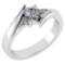 Certified 0.48 Ctw Diamond 14k White Gold Ring (VS/SI1)