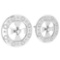 Gold Stud Earrings 18k White Gold MADE IN ITALY