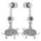 Certified 0.39 Ctw Diamond VS/SI1 Chinese Pig Earring 14K White Gold