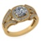 Certified 1.58 Ctw Diamond Wedding/Engagement Style 14K Rose Gold Halo Ring (SI2/I1)