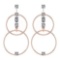 Certified 0.66 Ctw Diamond VS/SI1 Earrings 14K Rose Gold