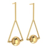 Gold Stud Earring 18K Yellow Gold Made In Italy