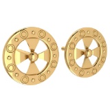 Gold Stud Earrings 18k Yellow Gold MADE IN ITALY