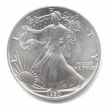 1990 1 oz Silver American Eagle BU