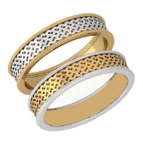 Gold Bands 18K White And Yellow Gold MADE IN ITALY