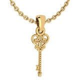 Gold Key Necklace 18K Yellow Gold Made In Italy